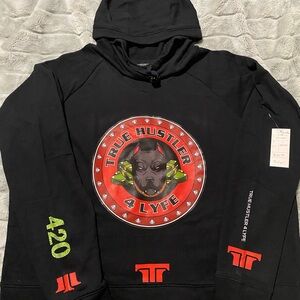 Black Womens 420 Friendly Graphic Hoodie-XL